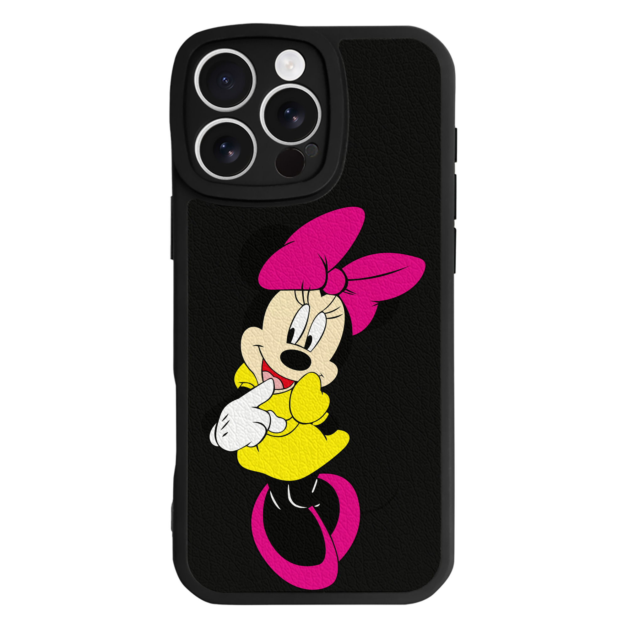 （画像用） ミッキーマウス Mickey Mouse 【iPhone 16シリーズ対応】シリコンスマホケース（レザー調） 材質：シリコン